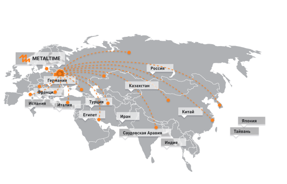 METALTIME - карта поставок